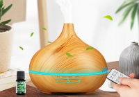 Aroma Diffuser 500ML met afstandsbediening licht hout