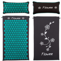 Flowee Spijkermat set grijs en zeegroen