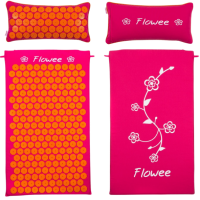 Flowee Spijkermat set fuchsia en oranje